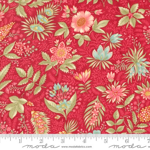Moda Fabrics - Etchings - Joyful Jacobean Red