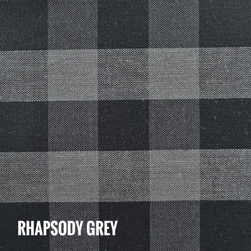 Indie Fabric Studio - Lanna Woven Checks - Rhapsody Grey
