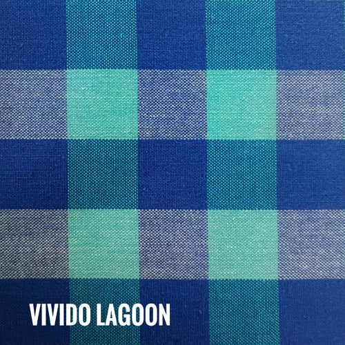 Indie Fabric Studio - Lanna Woven Checks - Vivido Lagoon