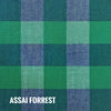 Indie Fabric Studio - Lanna Woven Checks - Assai Forrest