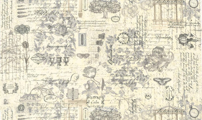 Moda Fabrics - Etchings - Perseverance Toile Parchment/Charcoal