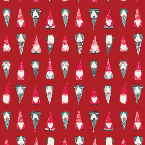 Art Gallery Fabrics - Adventale - Playful Gnomes Berry ADV25912