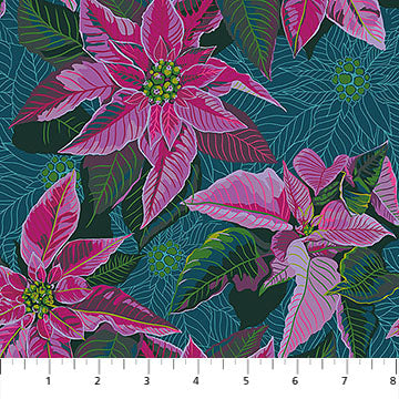 Anna Maria - Cozy Christmas - Poinsettia Flourish AMT166-74L