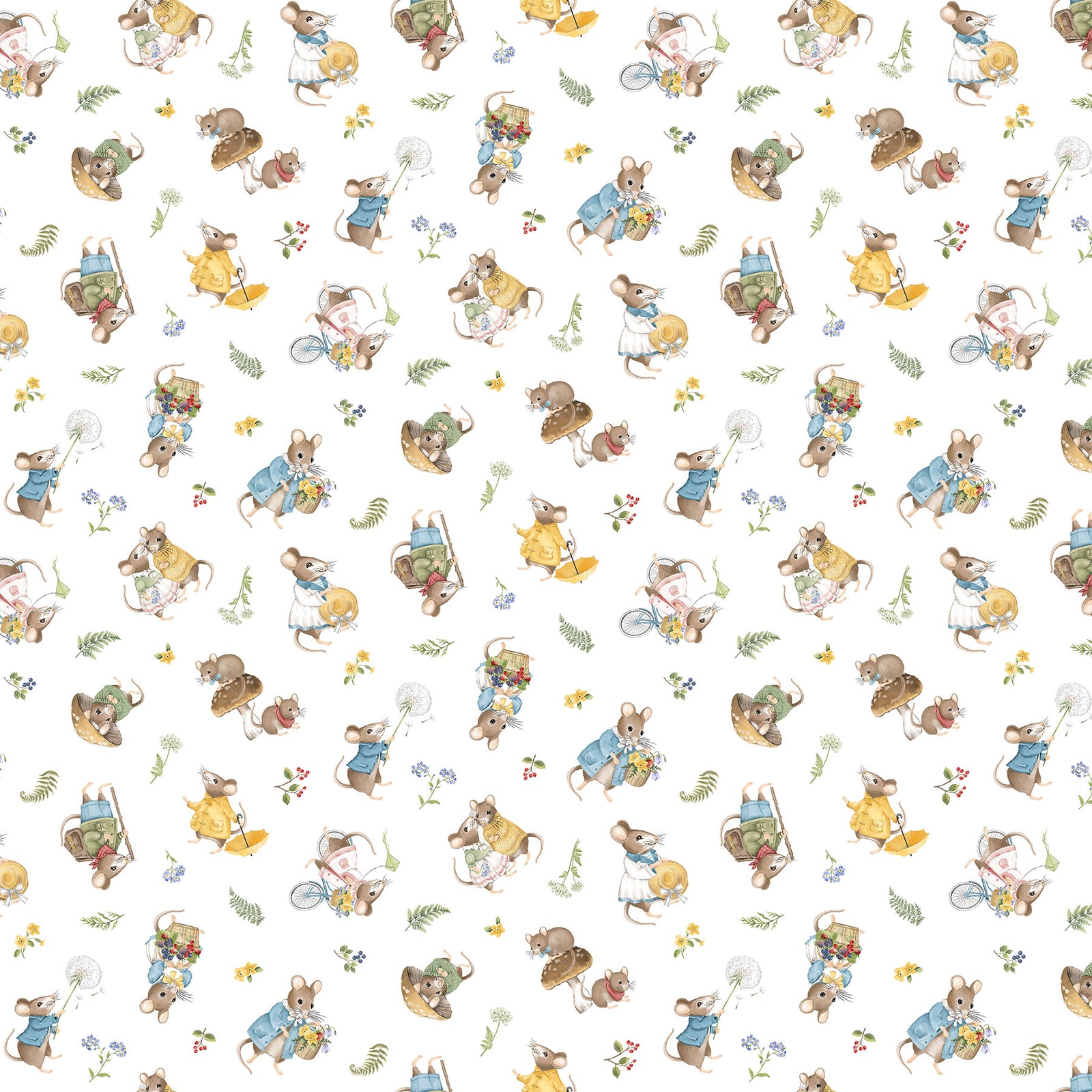 Northcott Fabrics - Toss Mouse - Scenic Mice DP29007-10