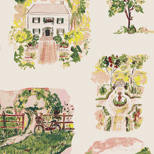 Art Gallery Fabrics - My Mother's Daughter - Linen Topiary Toile MMDL-47308