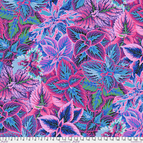 Kaffe Fassett Collective Aug 2025 - Bold Leaves Blue PWPJ132