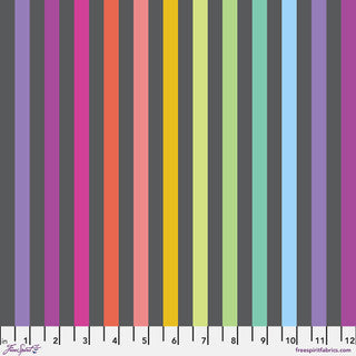 Tula Pink - True Colours Graywork 2025 - Disco Stripe Carbon PWTP231