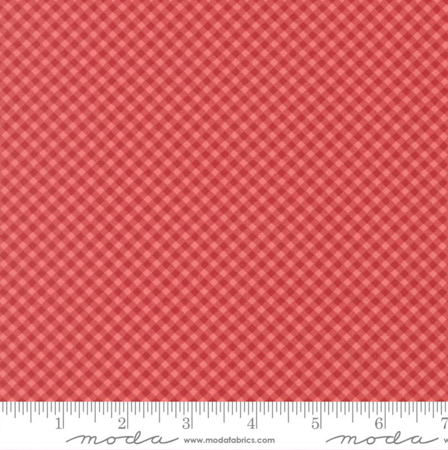 Moda Fabrics - Petals & Polka Dots - Gingham Berry 308816