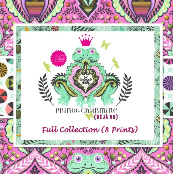Prince Charming (Deja Vu) by Tula Pink - Full Collection (8 Prints)