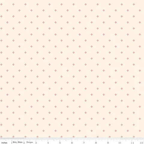 Riley Blake Designs - Rose & Violet's Bouquet Des Fleurs - Dots Cream C17294