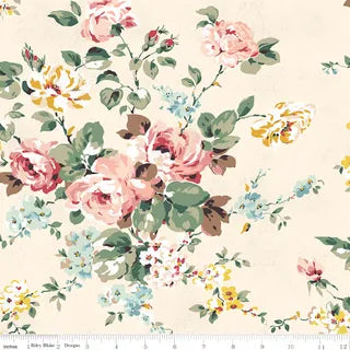 Riley Blake Designs - Rose & Violet's Bouquet Des Fleurs - Main Cream C17290