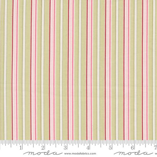 Moda Fabrics - A Very Sweet Christmas - Christmas Stripe Leaf 306613