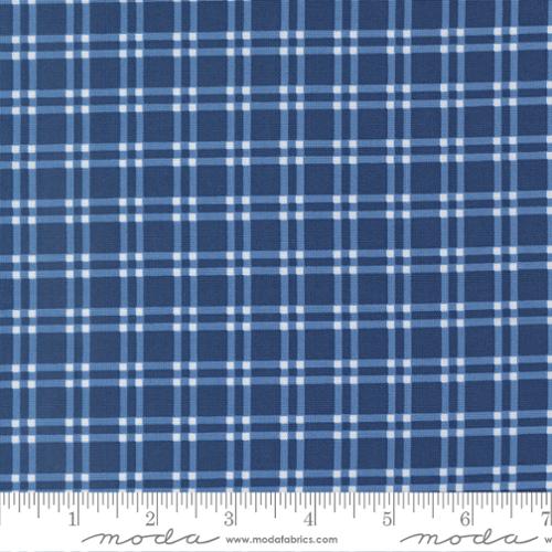Moda Fabrics - Blueprint - Plaid Navy 5533216