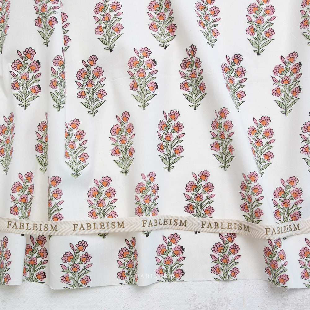 Fableism - Indian Block Prints: Cottage - Wild Floral in Blushing BPCT-06