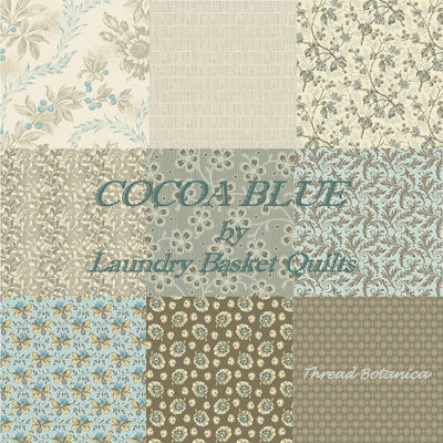 Laundry Basket Quilts - Cocoa Blue Full Collection (Fat Eighth Bundle)