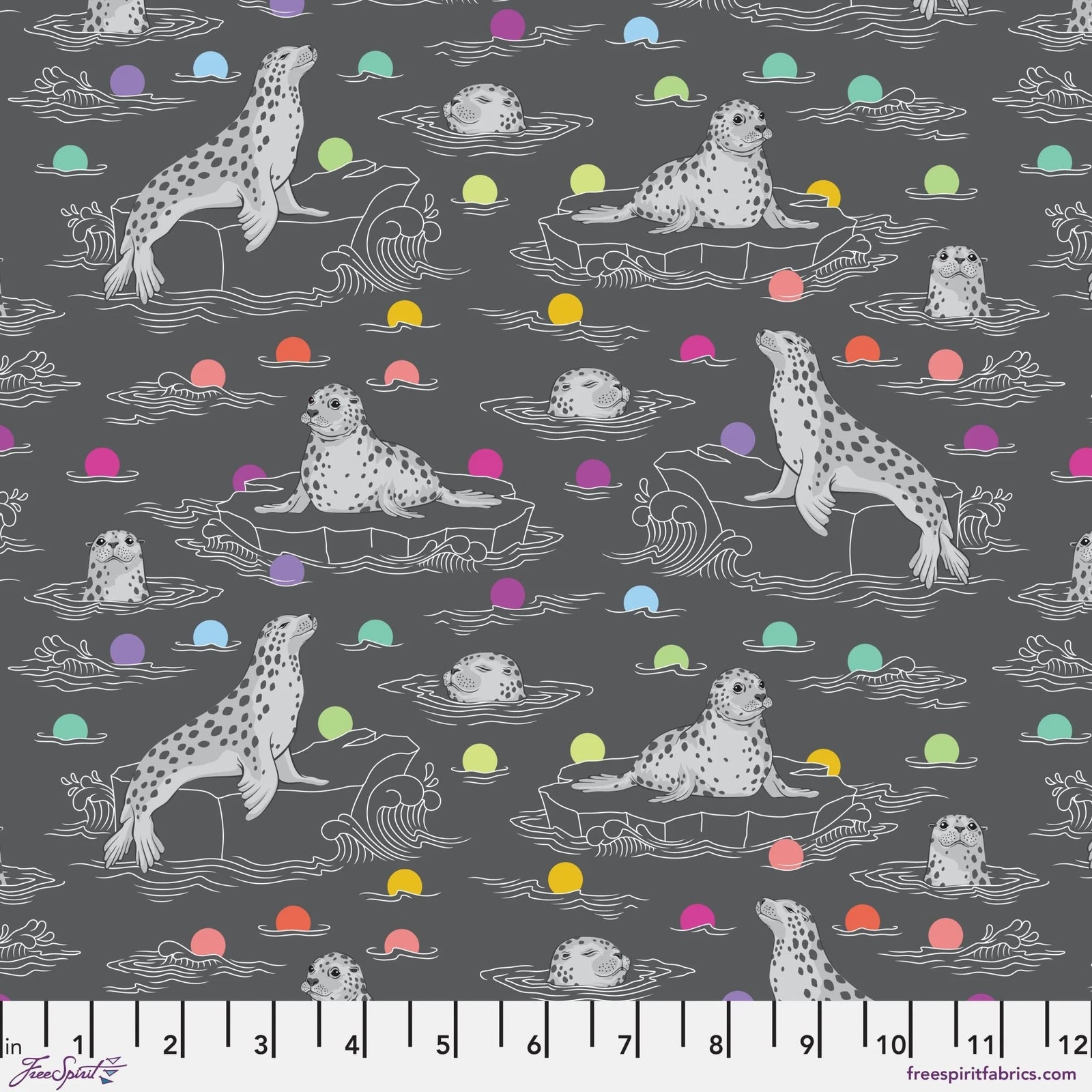 Tula Pink - True Colours Graywork 2025 - Seal the Deal Carbon PWTP259
