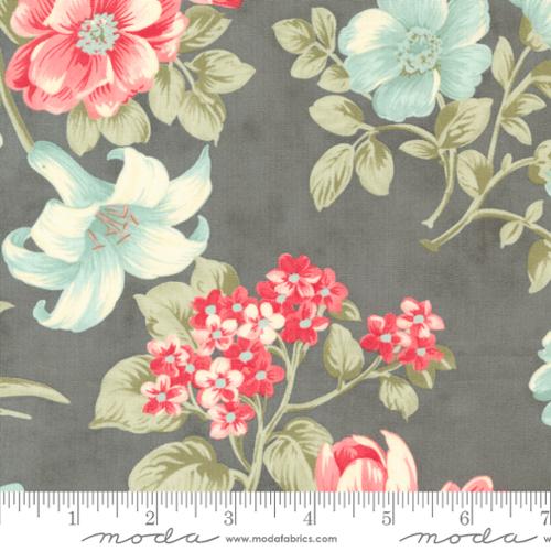 Moda Fabrics - Etchings - Bold Blossoms Charcoal