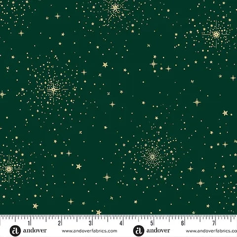 Makower UK  - Good Tidings - Christmas Star Green 108G