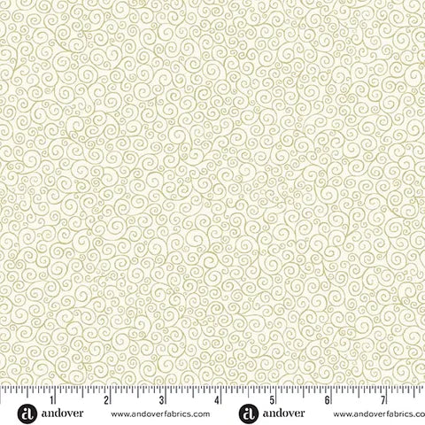 Makower UK  - Good Tidings - Scroll Cream 109Q