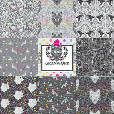 Tula Pink - Graywork - Full Collection (8 Prints)