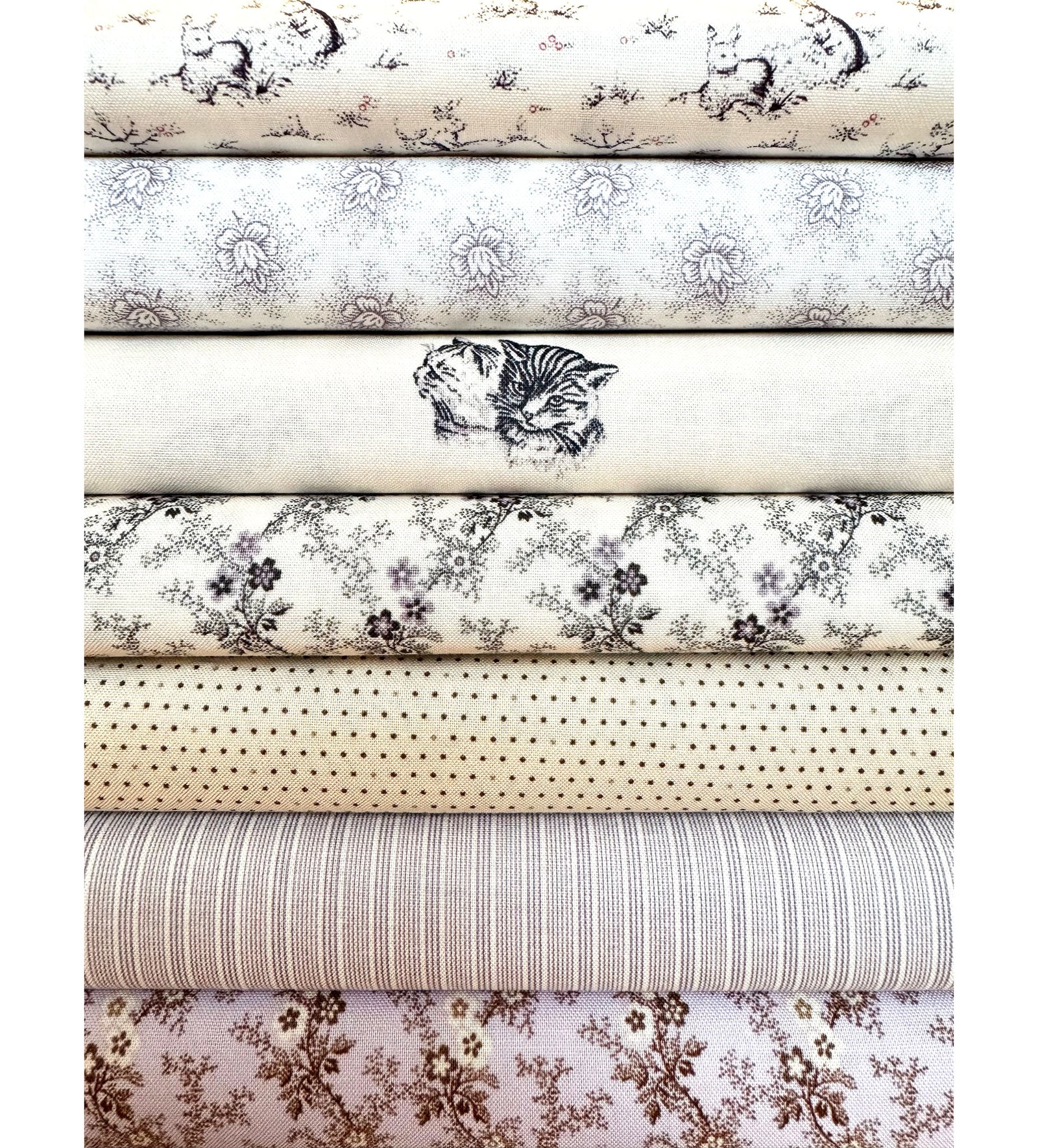 Max & Louise - Hazelmont Farm Shirtings - Plum Bundle (7 fabrics)