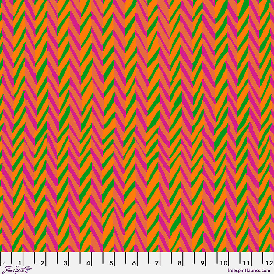 Kaffe Fassett Collective February 2026 - Herringbone Stripe Orange PWBM019.ORANGE