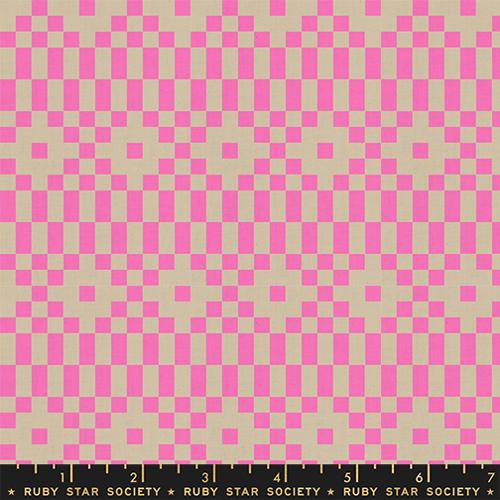 Lofi Linen - Ruby Star Society - Bitmapped Neon Pink RS113625CL