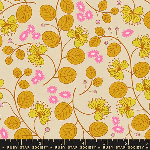 Lofi Linen - Ruby Star Society - Caper Floral Parchment RS113311CL