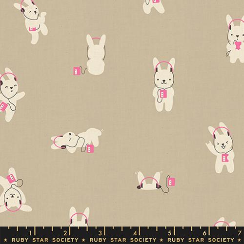 Lofi Linen - Ruby Star Society - Rabbeats Khaki RS112915CL