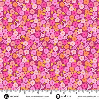 Andover Fabrics - Memories Unfold - Floret Magenta A1428E