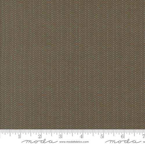 Moda Fabrics - Prairie Gatherings Flannel - Herringbone Stripe Brown 4931815