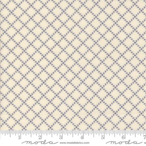 Moda Fabrics - Prairie Gatherings Flannel - Stitched Grid Porcelain 4931527