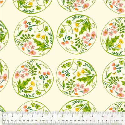 Heather Ross - Studio Edit - Floral Wreaths Cream 40928D-5