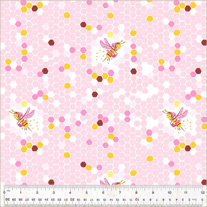 Heather Ross - Studio Edit - Hex Bee Pink 37025D-6