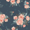 Art Gallery Fabrics - Cozy & Magical - Frosted Roses Midnight
