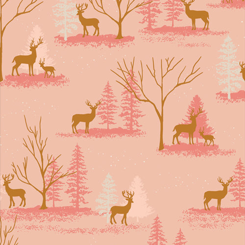 Art Gallery Fabrics - Cozy & Magical - Deer in Winterland