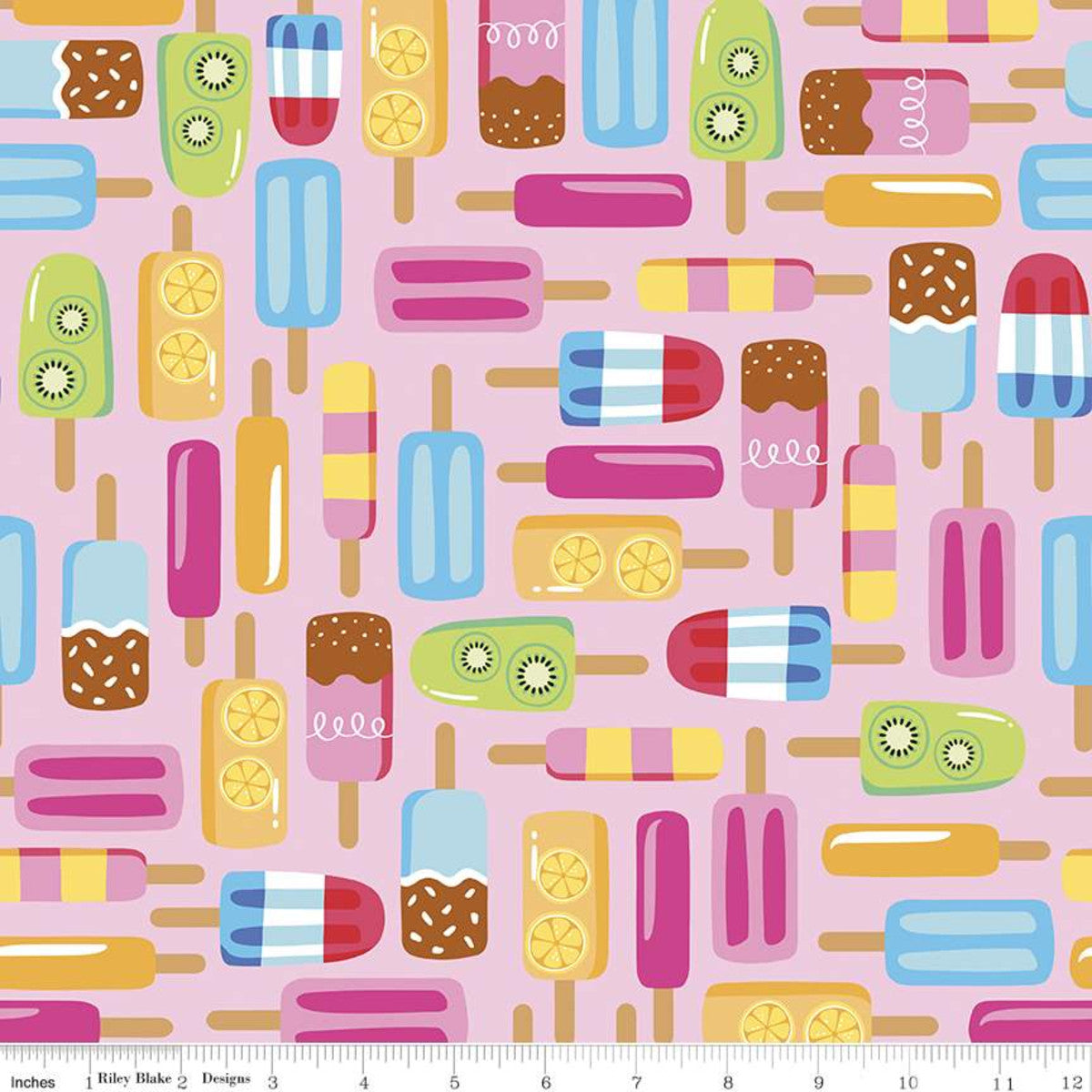 Riley Blake Designs - Rainbow Fruit - Main Petal Pink